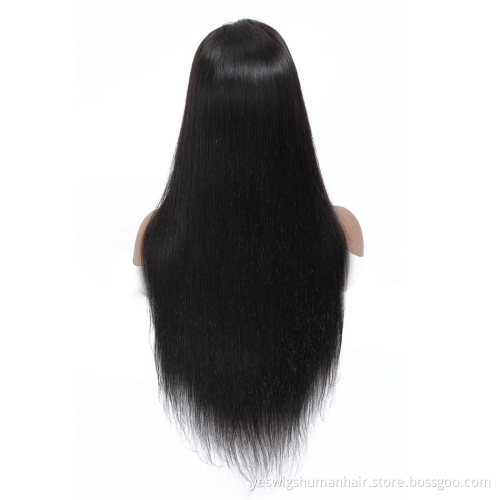 Wholesale Lace Wig Vendors natural Straight Raw Peruvian Remy Cuticle Aligned Human Hair Cheap Lace Closure Wig For Black Women
